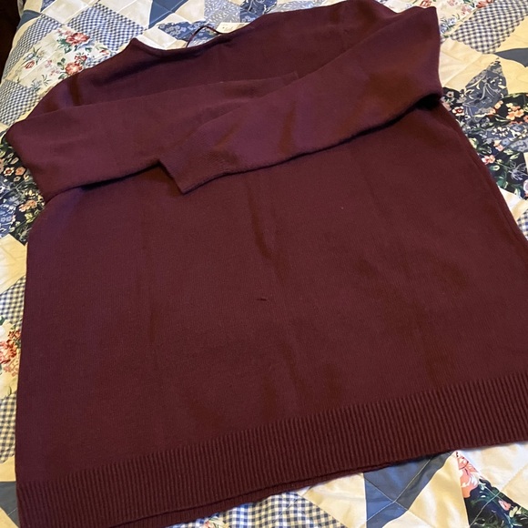 Lane Bryant Deep Burgundy V-Neck Sweater - Picture 6 of 7